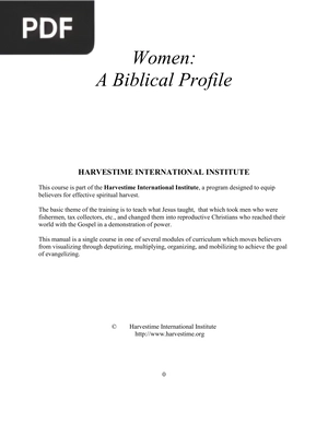 Women: A Biblical Profile