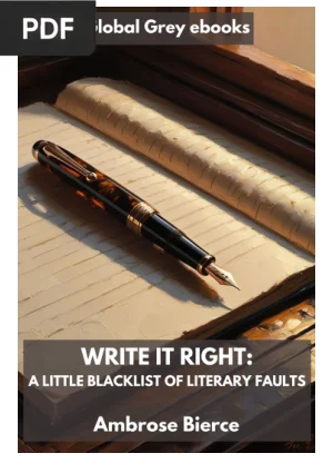Write It Right: A Little Blacklist of Literary Faults