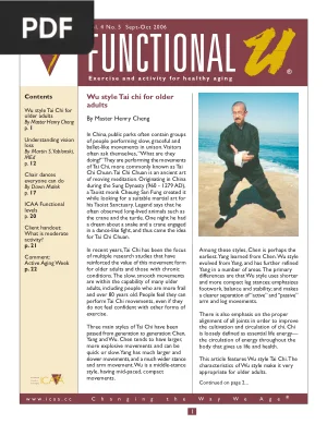 Wu Style Tai Chi for Older Adults