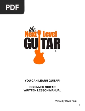You can learn guitar! Beginner guitar written lesson manual