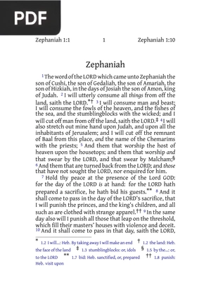 Zephaniah (Sophonias)